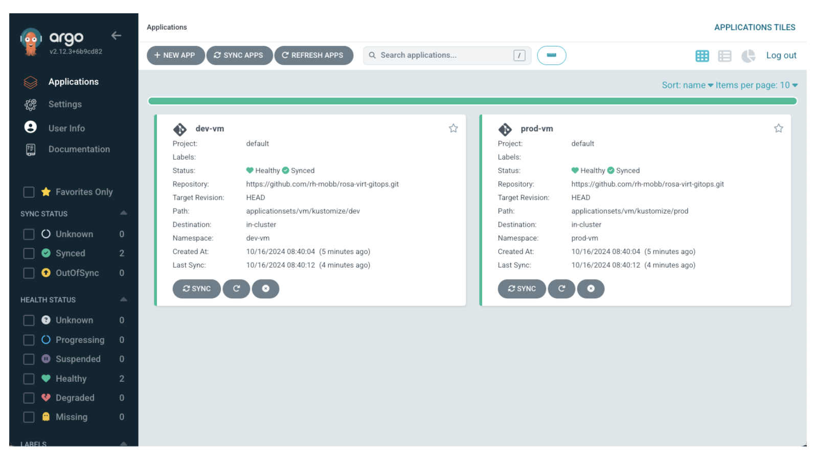 OpenShift GitOps Console